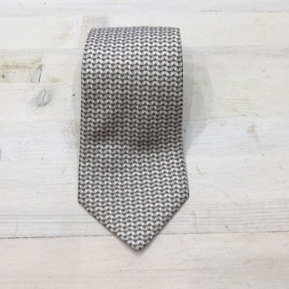 Etro Milano 100% silk geometric printed neck tie